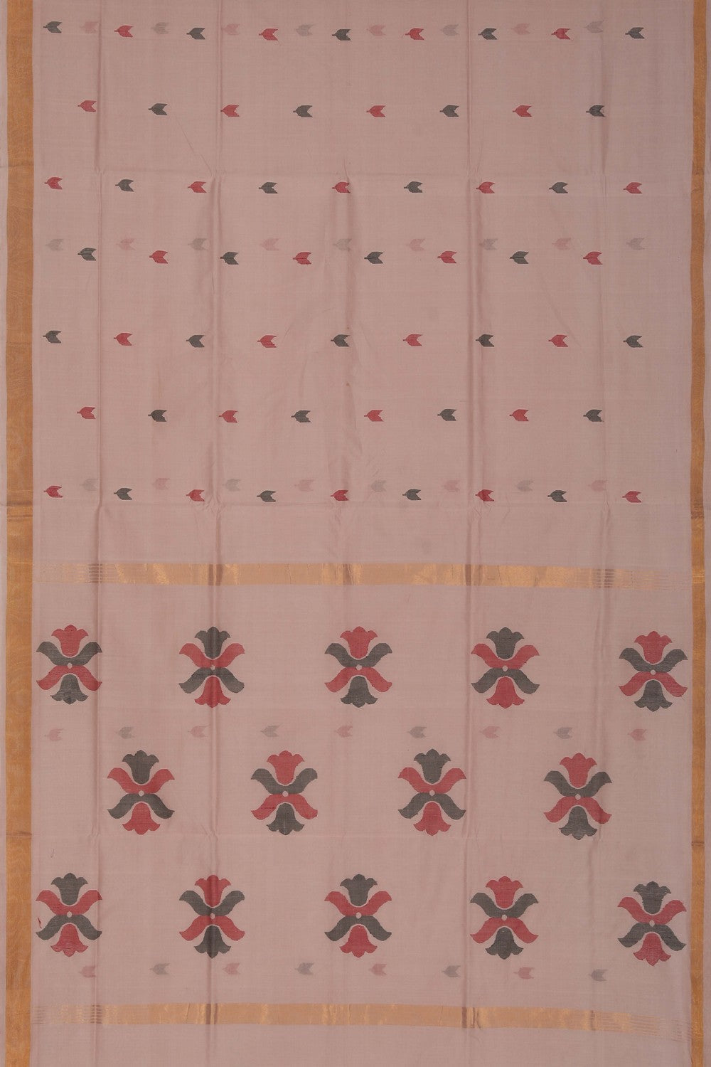 Image of Uppada Cotton Pink Saree